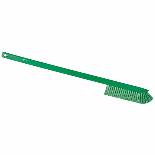 Vikan 41972 Ultra-Slim Cleaning Brush with Long Handle, 600 mm, Medium, Green