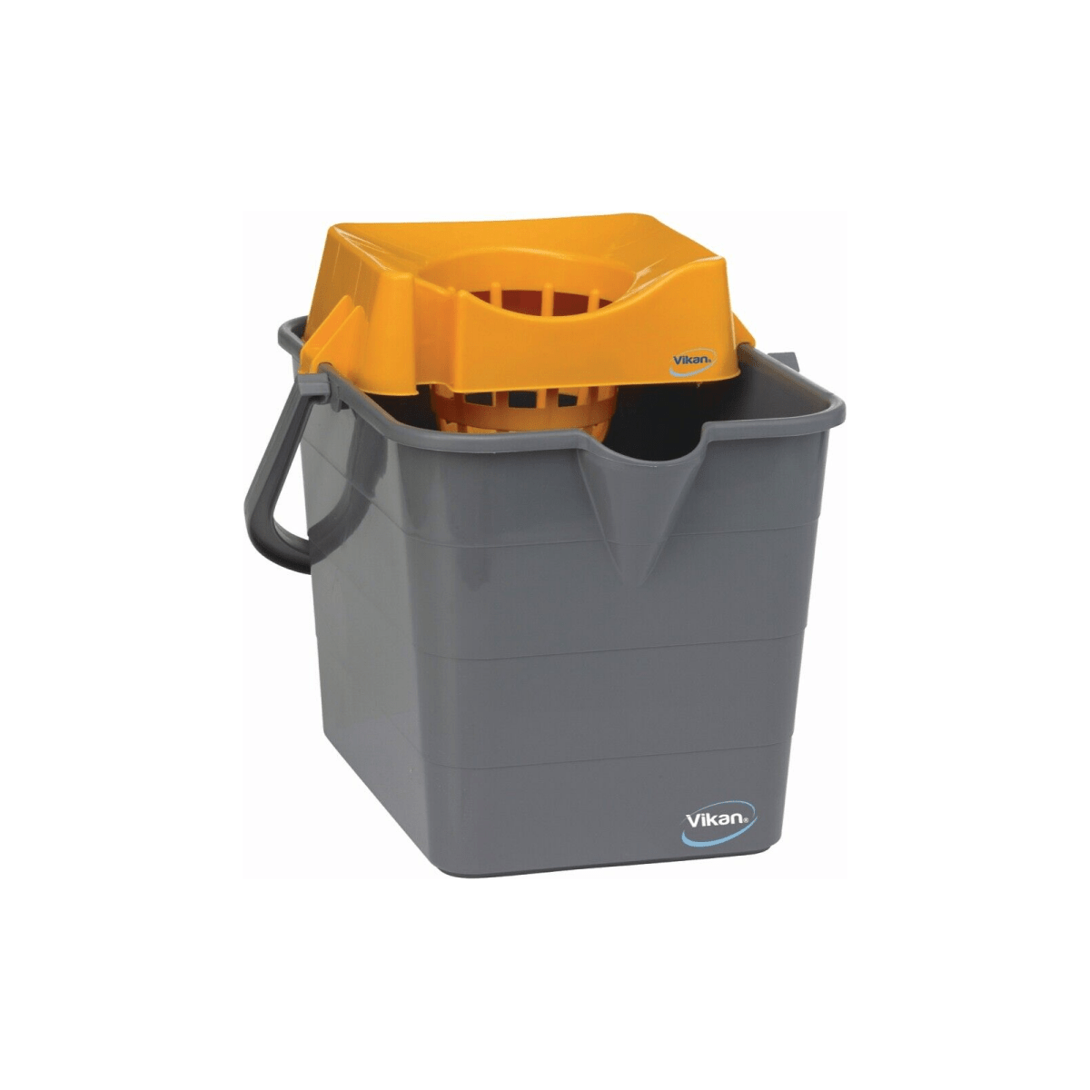Vikan Mop Bucket,15 Litre, Grey With Wringer - Auto Rae-Chem