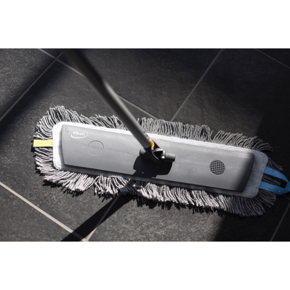 Vikan 549640 Damp 43 Mop, Hook & Loop, 40 cm VEC System Size, Grey, Box of 5 - Auto Rae-Chem