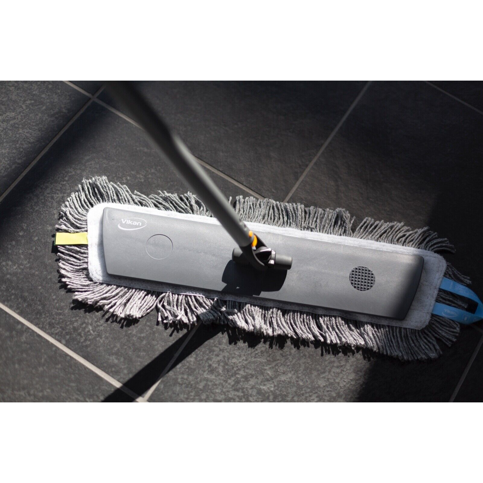 Vikan 549640 Damp 43 Mop, Hook & Loop, 40 cm VEC System Size, Grey, Box of 5