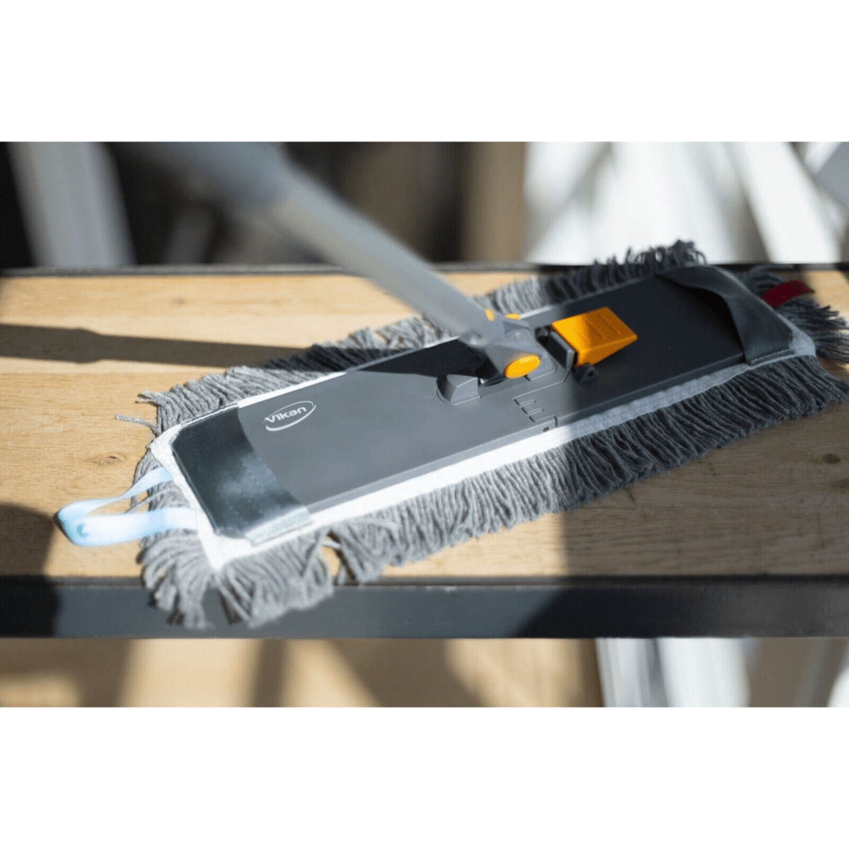 Vikan 549640 Damp 43 Mop, Hook & Loop, 40 cm VEC System Size, Grey, Box of 5 - Auto Rae-Chem
