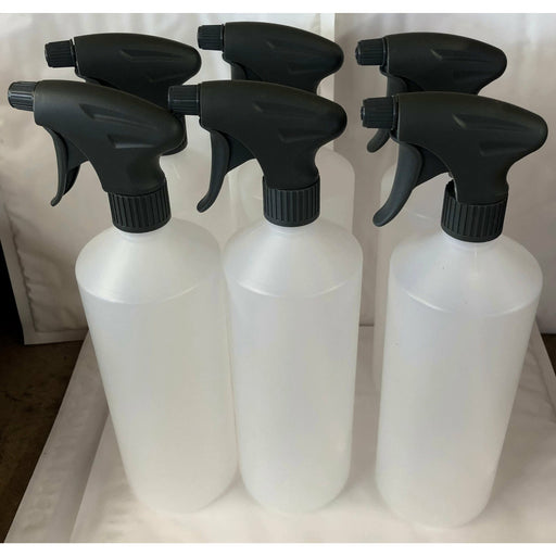 6x 1 Litre Chemical Resistant Trigger Spray Bottles