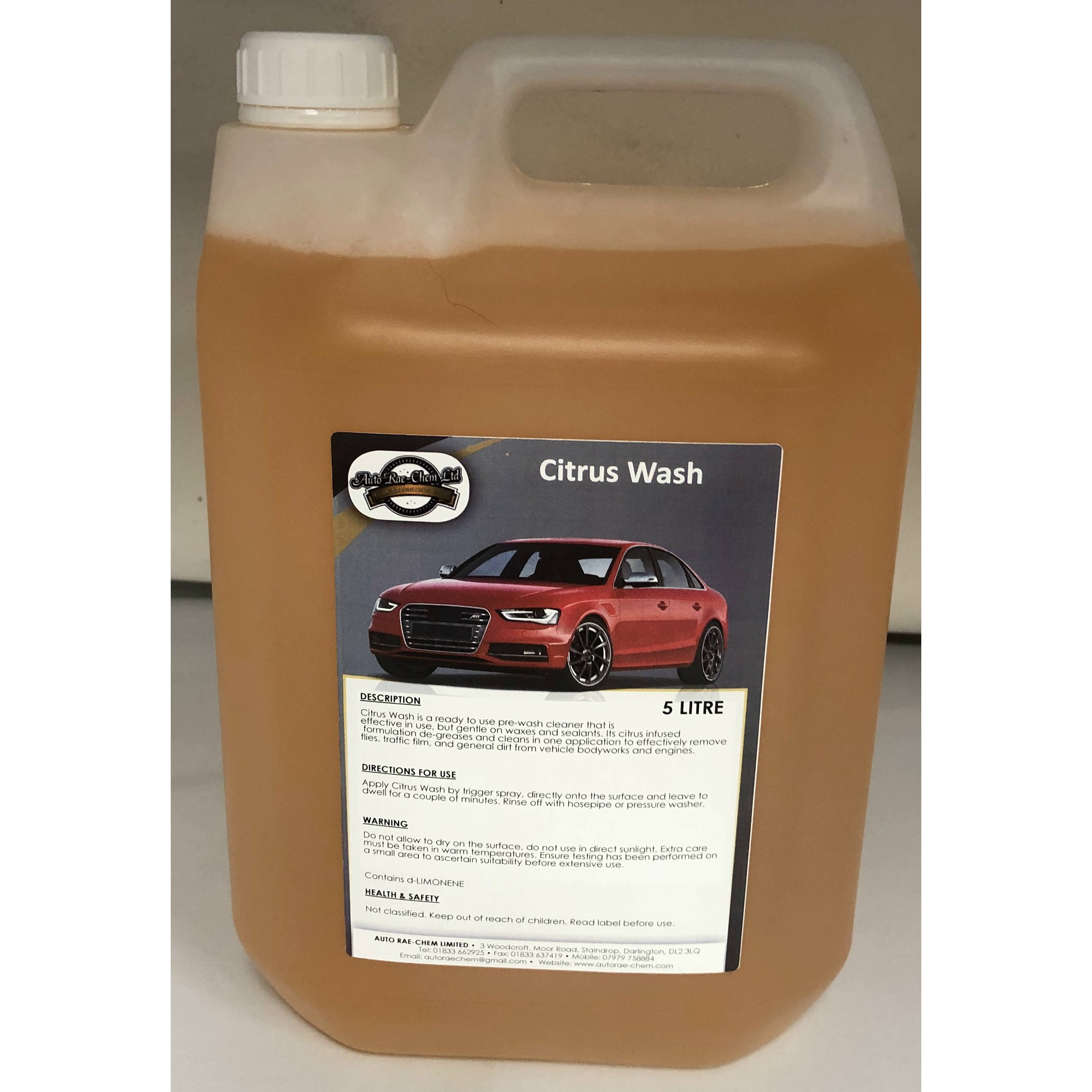 Citrus Wash All Purpose Cleaner & Pre Wash 5L — Auto RaeChem