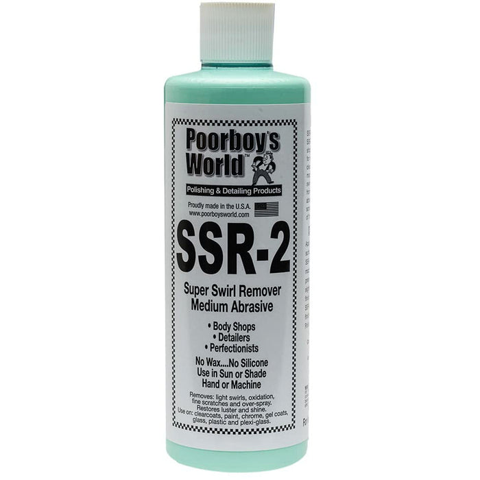 PoorBoys SSR2 Super Swirl Remover 2.0 Mild Abrasive 16oz (473ml)