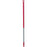 Vikan 29354 Aluminum Handle with Threaded Tip, 1-7/32" Diameter, 51", Red