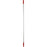 Vikan 29594 Aluminium Handle, 25mm Diameter, 1460mm Length, Red