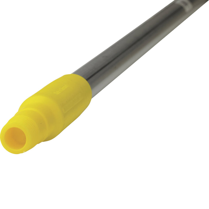 Vikan 29596 Aluminium Handle, Yellow, 25mm Diameter, 1460mm Length