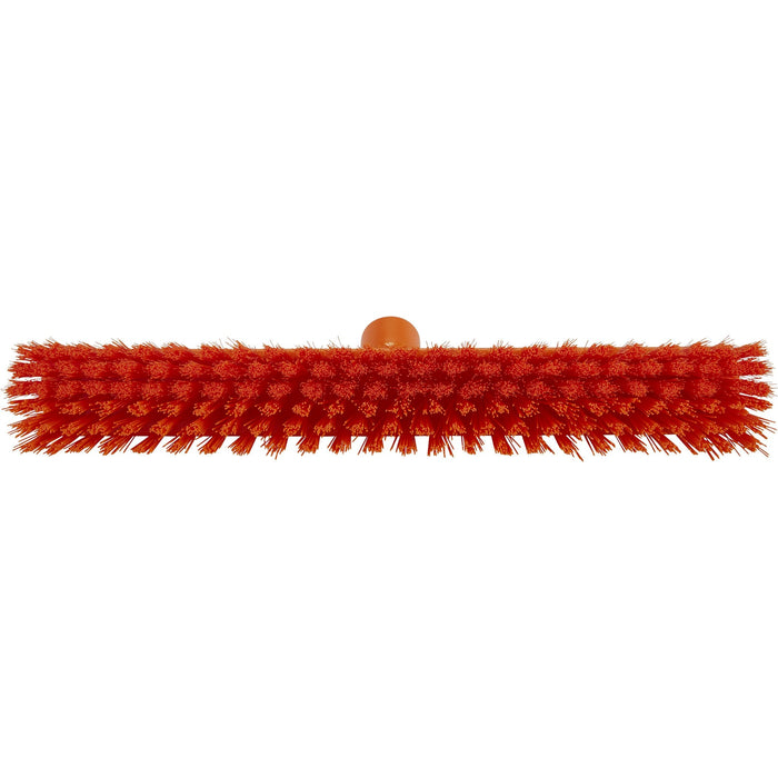 Vikan 31747 Coarse/Fine Sweep Floor Broom Head, Polypropylene Block, 16-1/2" Polyester Bristle, Orange