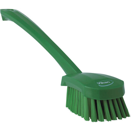 Vikan 41862 Hand-Held Hand Brush, Polypropylene, Polyester Bristle, 15-3/4", Green