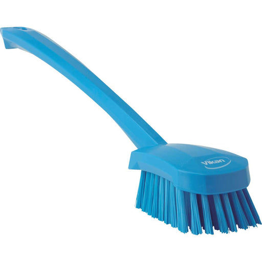 Vikan 41863 Hand-Held Hand Brush, Polypropylene, Polyester Bristle, 15-3/4", Blue