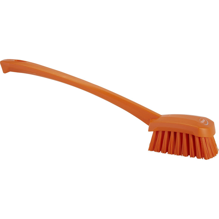 Vikan 41867 Hand-Held Hand Brush, Polypropylene, Polyester Bristle, 15-3/4", Orange