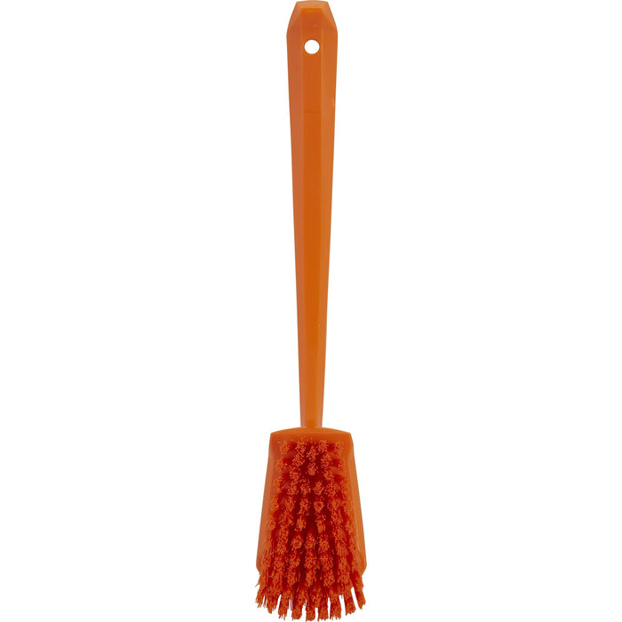 Vikan 41867 Hand-Held Hand Brush, Polypropylene, Polyester Bristle, 15-3/4", Orange