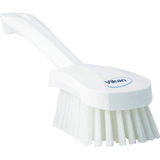 Vikan 41925 Stiff Washing / Scrubbing Hand Brush, Short Handle, 270mm (White)