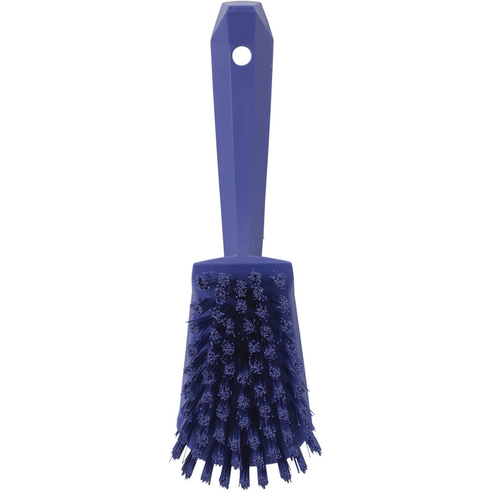 Vikan 41928 Stiff Washing / Scrubbing Hand Brush, Short Handle, 270mm (Purple)