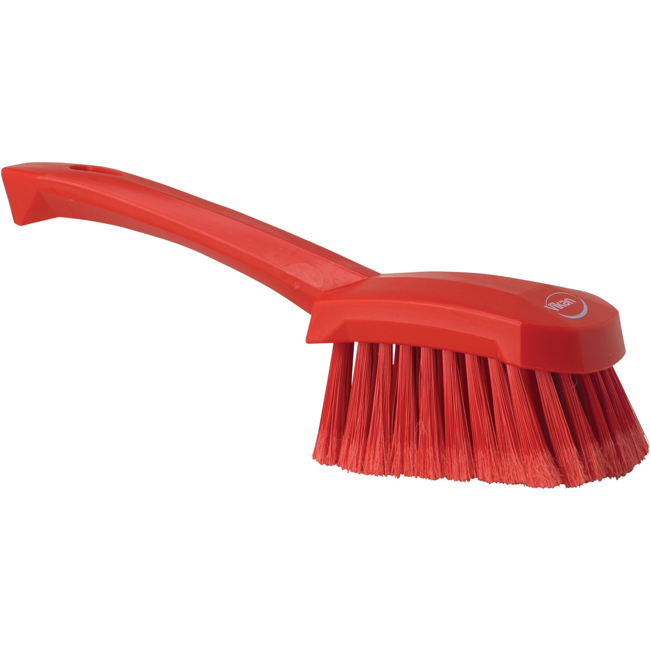 Vikan 41944 Soft Split Bristles Hand Brush Short Handle 270mm Red - View 2 | Auto Rae-Chem