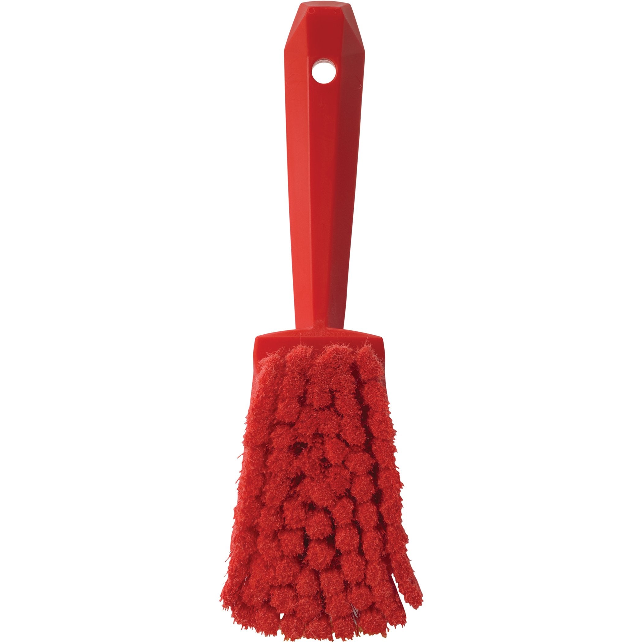Vikan 41944 Soft Split Bristles Hand Brush Short Handle 270mm Red - View 3 | Auto Rae-Chem