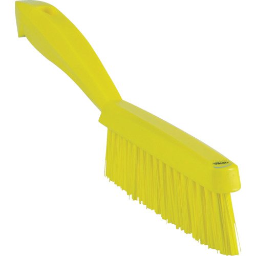 Vikan 41956 Slim, Stiff Bristles, Washing / Sweeping, Hand Brush, Fabric, Upholstery, Carpet, 300mm (Yellow)