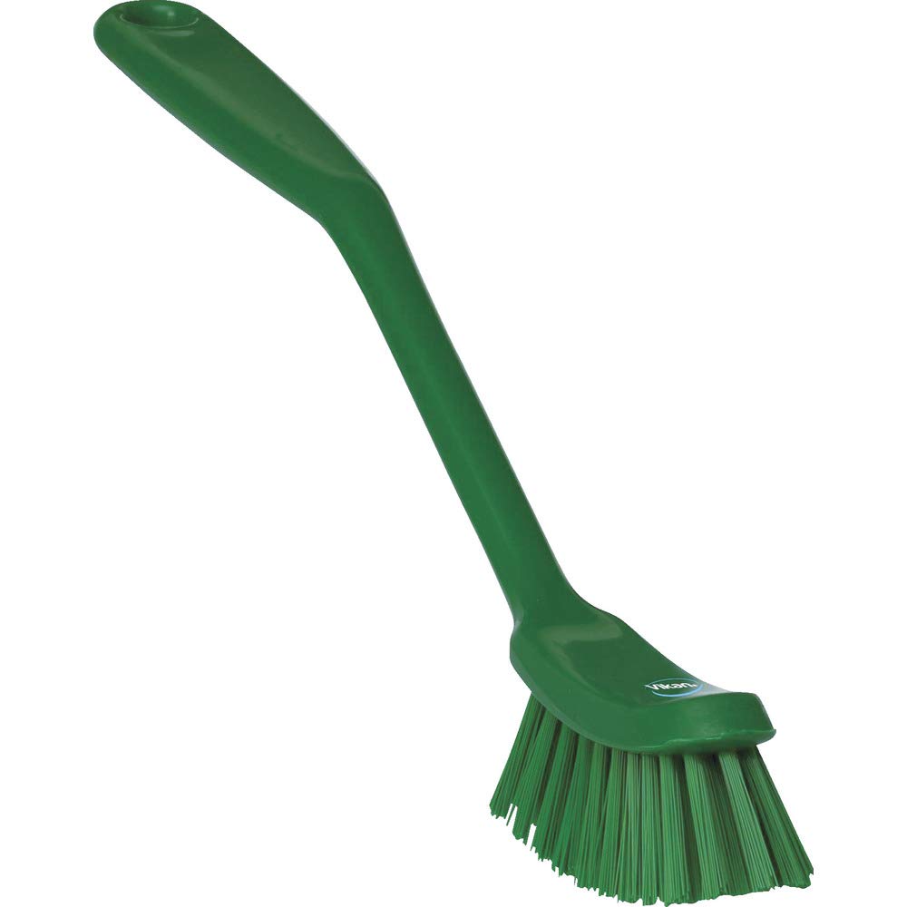 Vikan 42872 Fine Sweep Dish Brush, Polypropylene, Polyester Bristle, 11", Green
