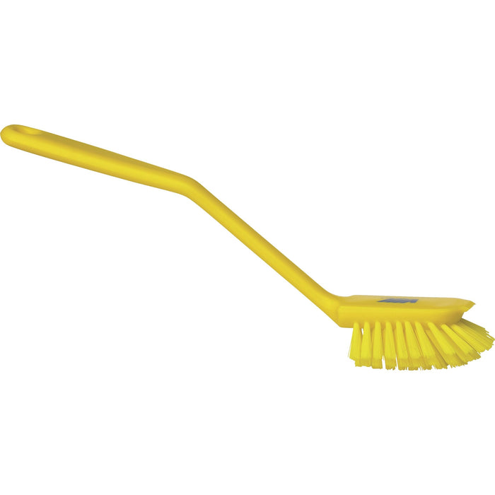 Vikan 42376 Dish Brush with Scraping Edge, Yellow, Medium, 280mm Length, 60mm Width, 55mm Height