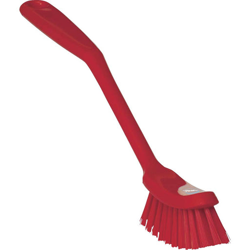 Vikan 42874 Fine Sweep Dish Brush, Polypropylene, Polyester Bristle, 11", Red