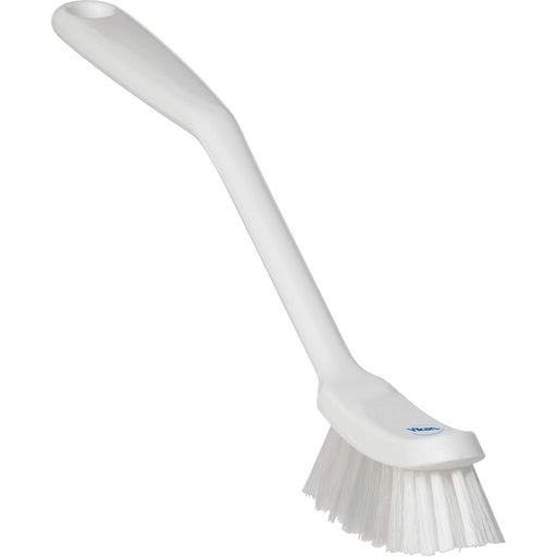 Vikan 42875 Coarse/Fine Sweep Dish Brush, Polypropylene, Polyester Bristle, 11", White