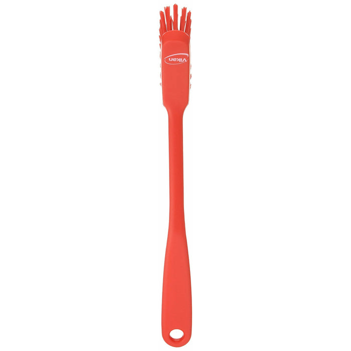 Vikan 42874 Fine Sweep Dish Brush, Polypropylene, Polyester Bristle, 11", Red