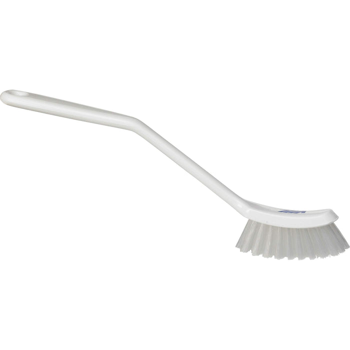 Vikan 42875 Coarse/Fine Sweep Dish Brush, Polypropylene, Polyester Bristle, 11", White