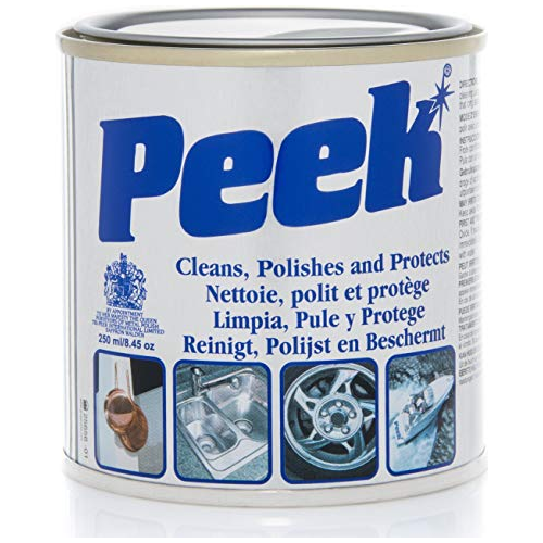 Peek 33700 Metal Cleaner Polishing Compound Paste to Clean, Polish, Shine and Protect Stainless Steel, Silver, Chrome, Fibreglass and Ceramic, 250ML