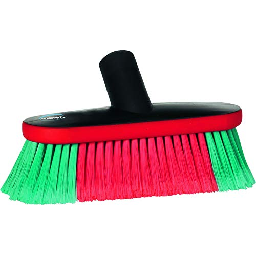 Vikan 526952 Water Fed Vehicle Brush, Soft/Split, Black, 230 mm Length, 100 mm Width, 120 mm Height