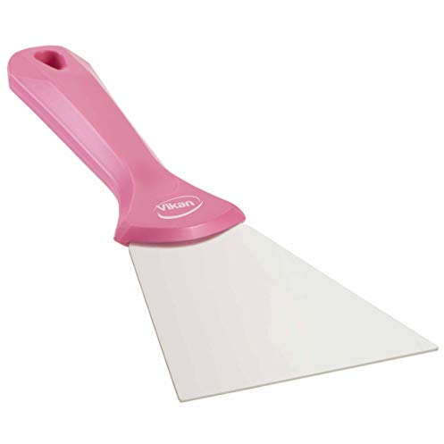 Vikan Stainless Steel Hand Scraper 100mm Pink | Auto Rae-Chem