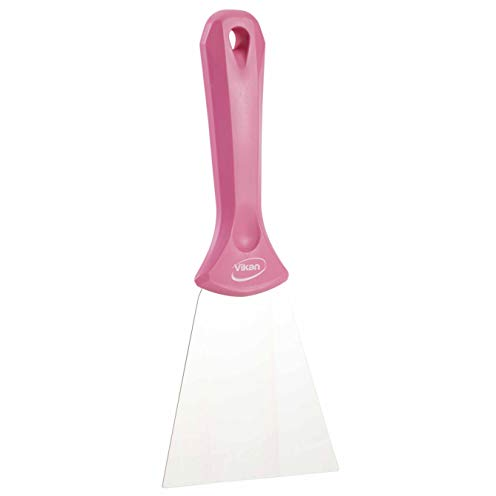 Vikan Stainless Steel Hand Scraper 100mm Pink - View 4 | Auto Rae-Chem