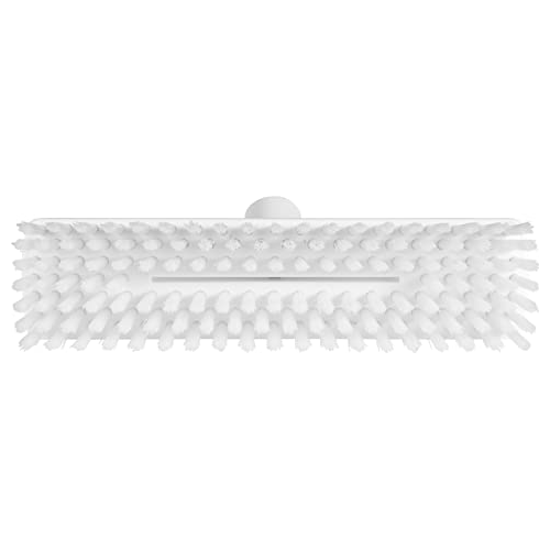 Vikan 70415 Stiff Bristle Deck Scrub, 10-3/4" Polyester, White