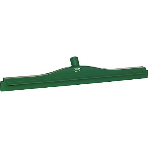 Vikan 77142 Squeegee,Ultra Hygiene,Dbl Blade,24",PP/RB,GN