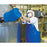 Vikan 56863 Durable Polypropylene Hygiene Bucket/Pail, Stainless Steel Handle, 12 Litre, Blue