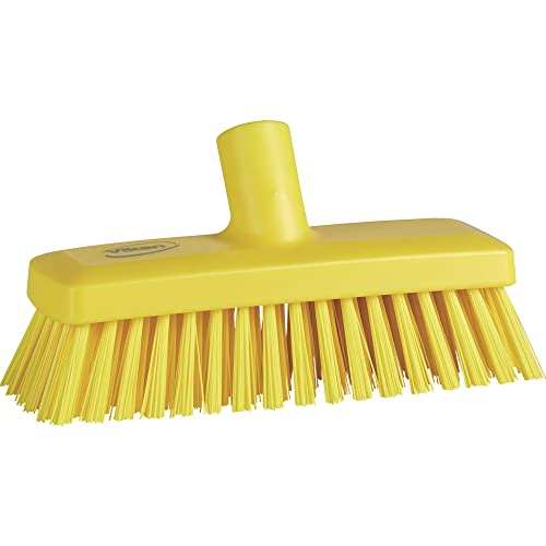 Vikan Compact Wall/Deck Scrub - Hard - Yellow