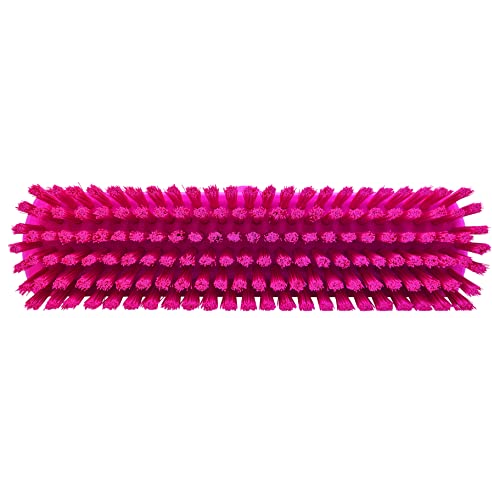 Vikan 70601 Deck Scrub, 11-3/4" Polyester Bristle, Pink