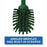 Vikan 42372 Dish Brush with Scraping Edge, Green, Medium, 280mm Length, 60mm Width, 55mm Height