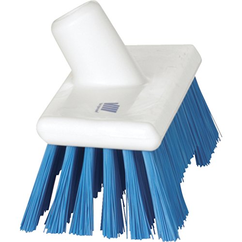 Vikan 70443 Deck Scrub Dual Bristle Length Stiff 10 inch Blue - View 3 | Auto Rae-Chem