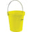 Vikan 56886 Durable Polypropylene Hygiene Bucket/Pail, Stainless Steel Handle, 6 Litres, Yellow