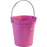 Vikan 56881 Durable Polypropylene Hygiene Bucket/Pail, Stainless Steel Handle, 6 Litres, Pink