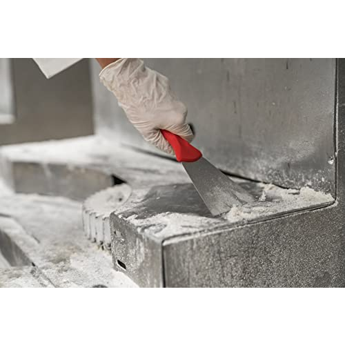 Vikan 40094 Stainless Steel Hand Scraper, Red, 235mm Length, 100mm Width, 22mm Height - View 3 | Auto Rae-Chem