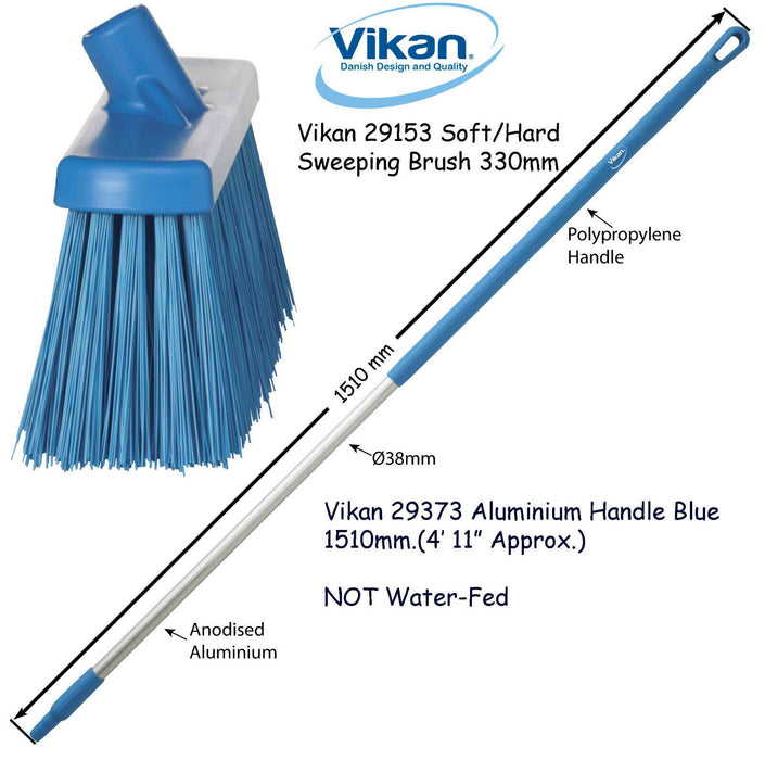 Vikan 2915n Broom Sweeping Brush 330mm Very Stiff Bristles Optional Handle