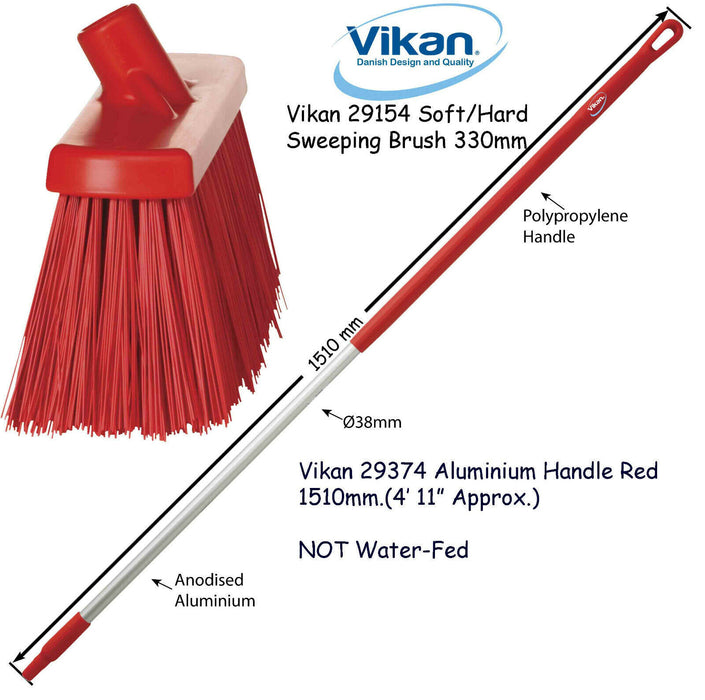 Vikan 2915n Broom Sweeping Brush 330mm Very Stiff Bristles Optional Handle