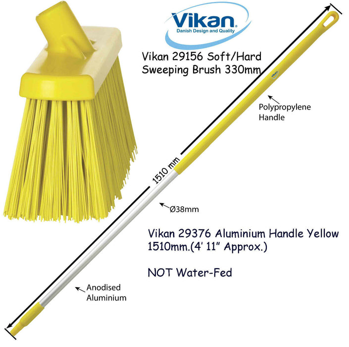 Vikan 2915n Broom Sweeping Brush 330mm Very Stiff Bristles Optional Handle