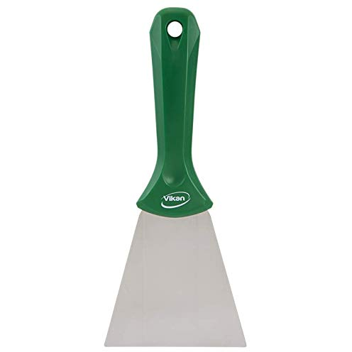 Vikan 40092 Stainless Steel Hand Scraper, Green, 235mm Length, 100mm Width, 22mm Height