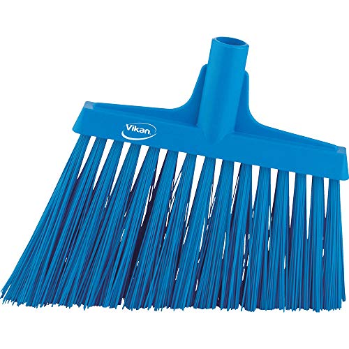 Vikan 29143 Broom,Angle Cut,Stiff,11",PP/PET,Blue