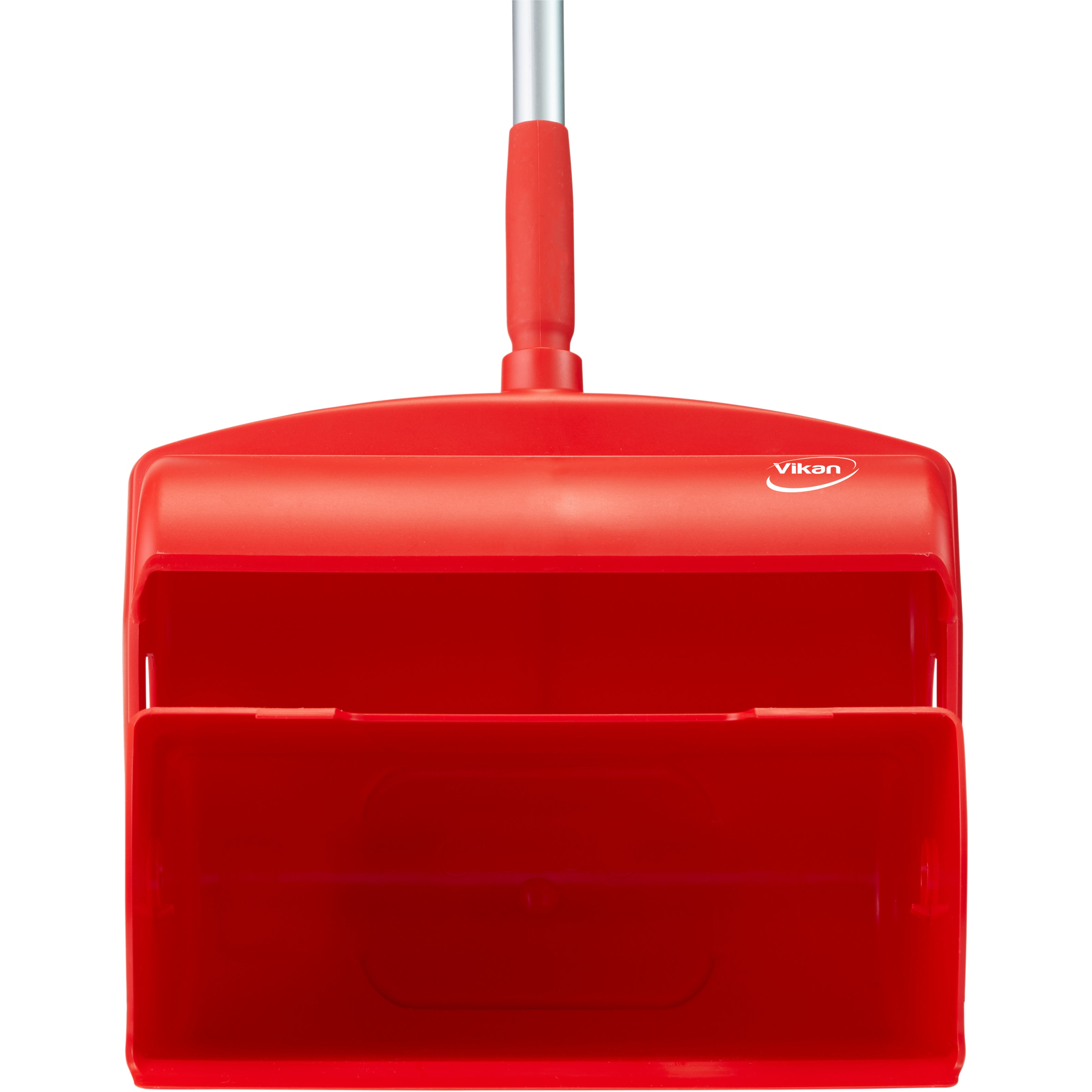 Vikan Hygiene 56614 dustpan set closed with broom, red, 320 x 1170 mm