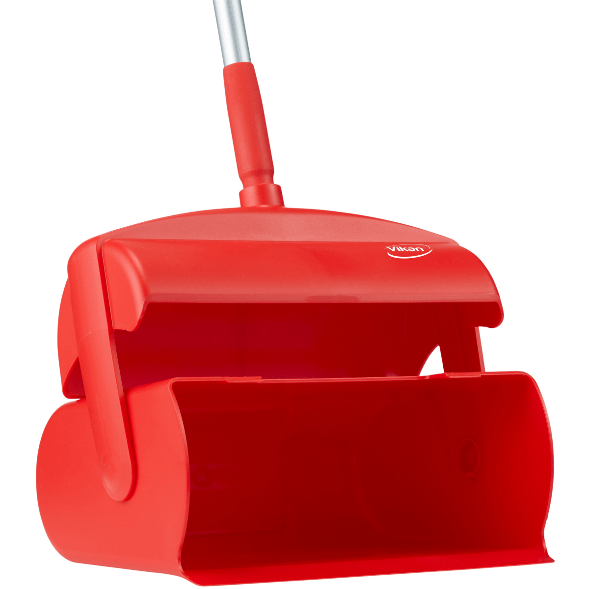 Vikan Hygiene 56614 dustpan set closed with broom, red, 320 x 1170 mm - Auto Rae-Chem