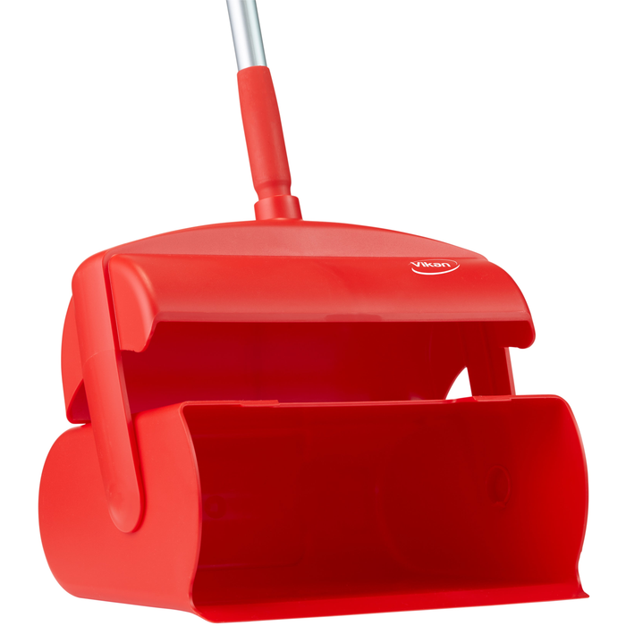 Vikan Hygiene 56614 dustpan set closed with broom, red, 320 x 1170 mm