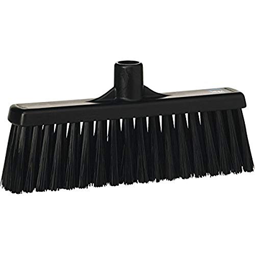 Vikan 31669 Medium Sweep Floor Broom Head, 12-1/4 inch Polyester Bristle, Black | Auto Rae-Chem